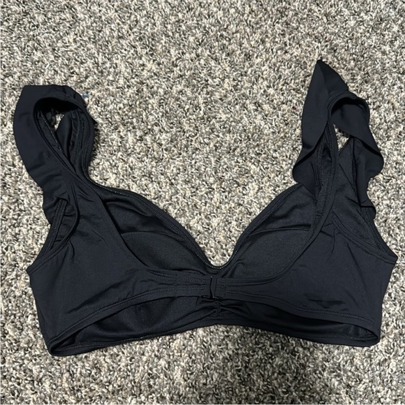 NWOT! Banana Republic Black Ruffle Sleeve Bikini Top - Size XL 💎 - Picture 4 of 4